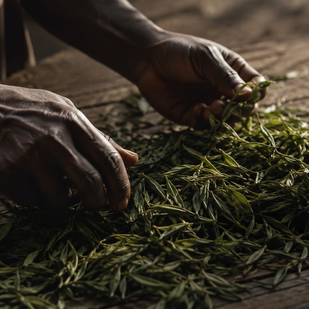The trail through the tea rows