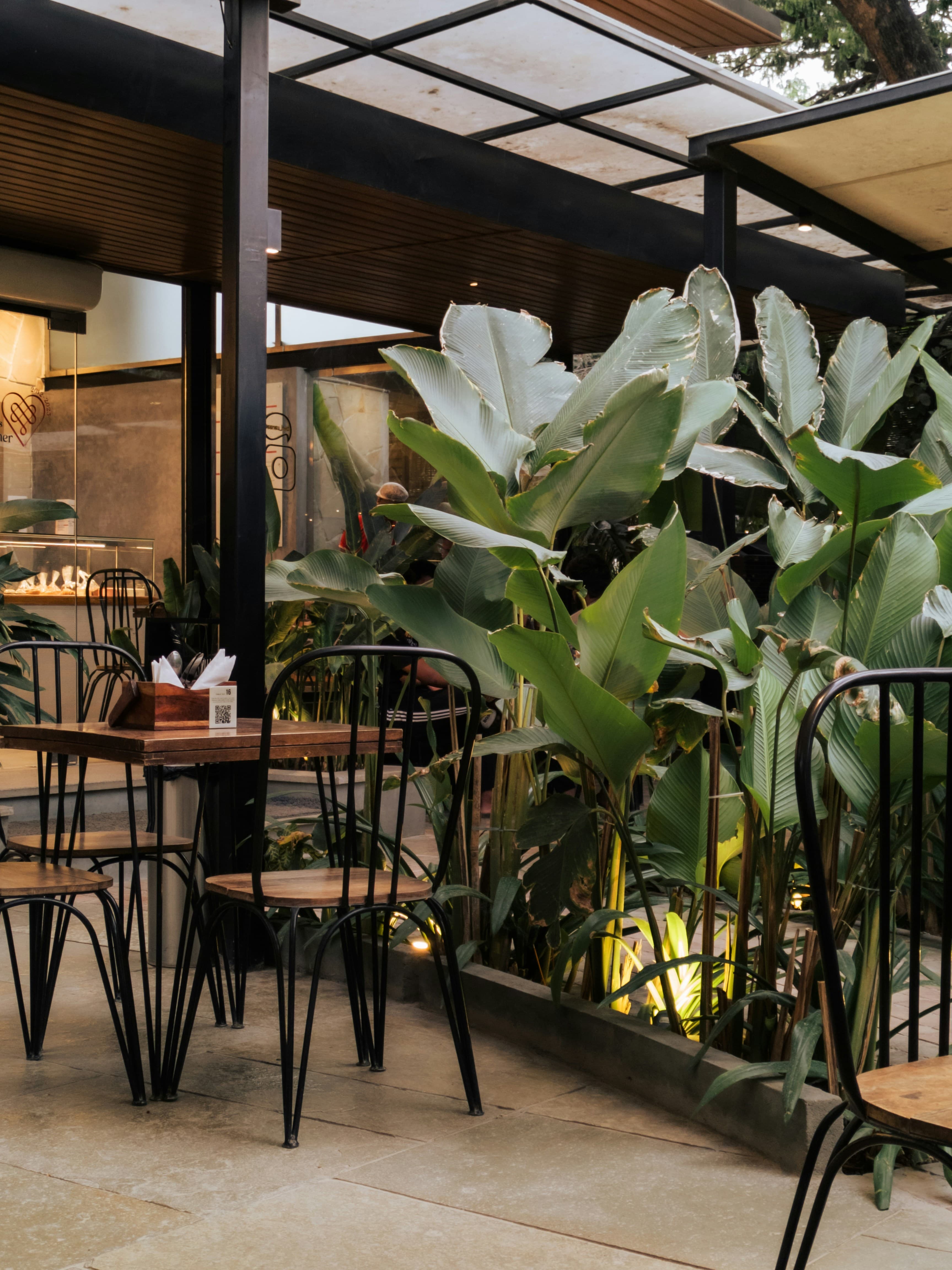 The main deck at Aperio, set for a private group