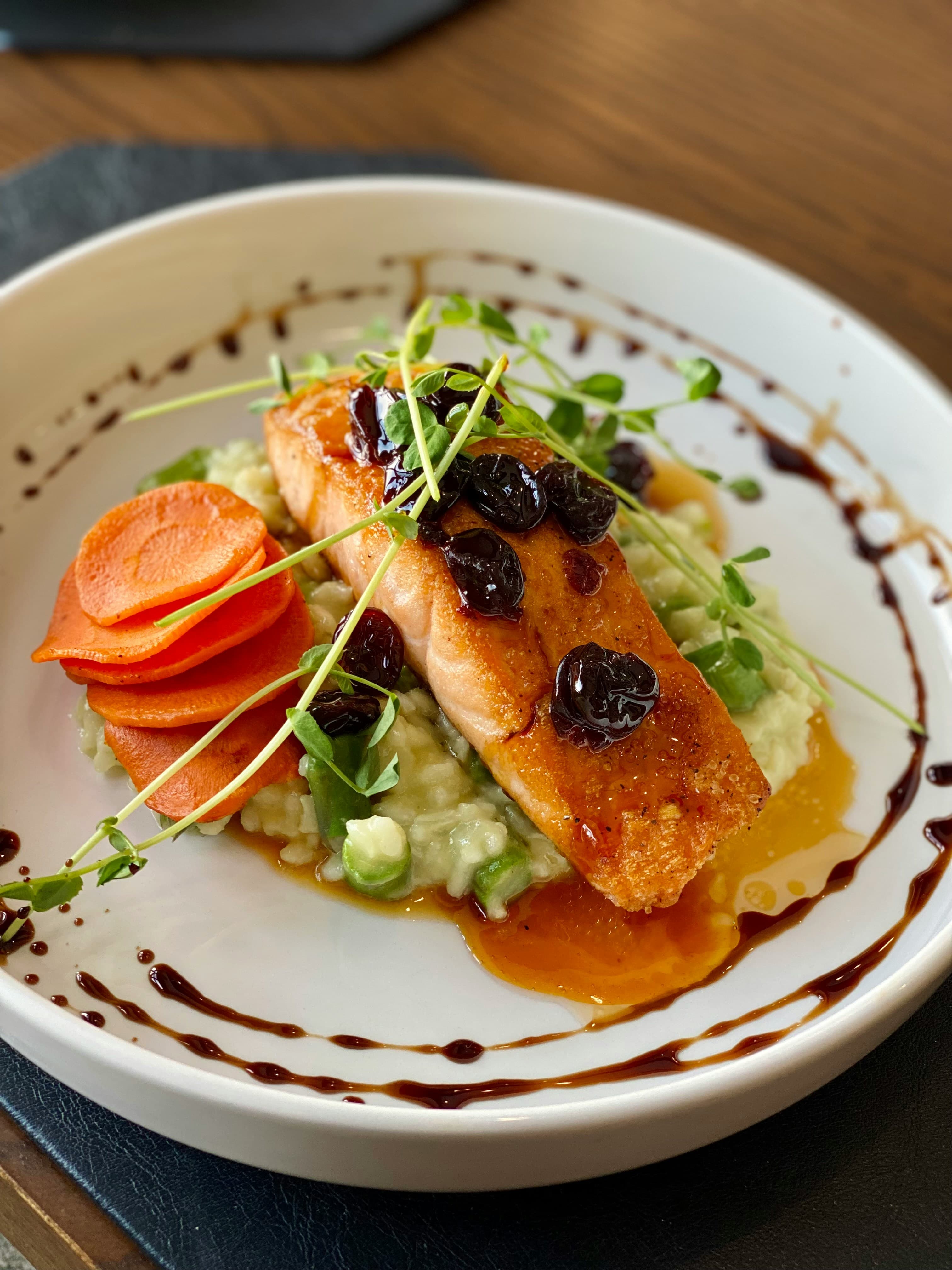 A plated dish from the Aperio kitchen